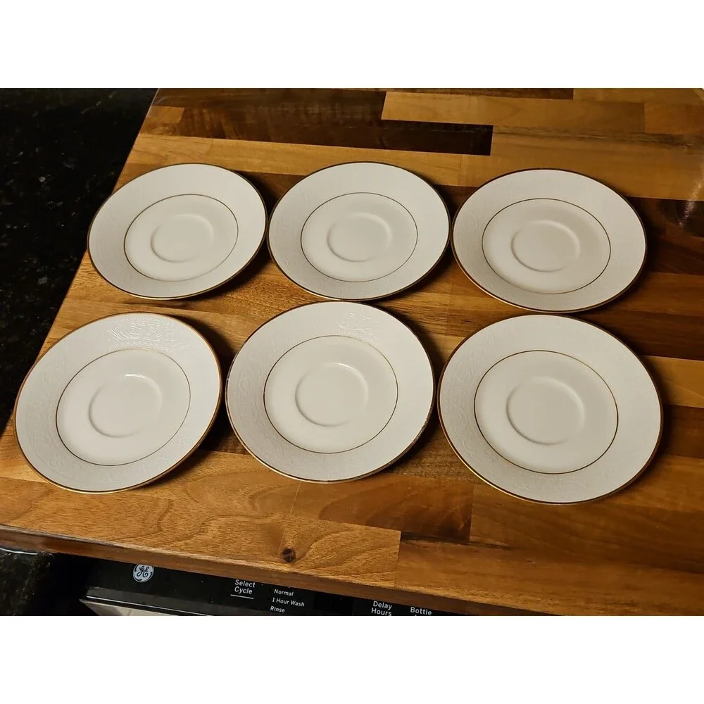 Set of 6 Vintage Noritake Ivory China Tulane 7562 6